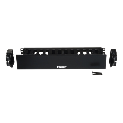 Organizador de Cables Horizontal PatchLink, Sencillo (Solo Frontal), Con Tapa Extendida, Para Rack de 19in, 2UR