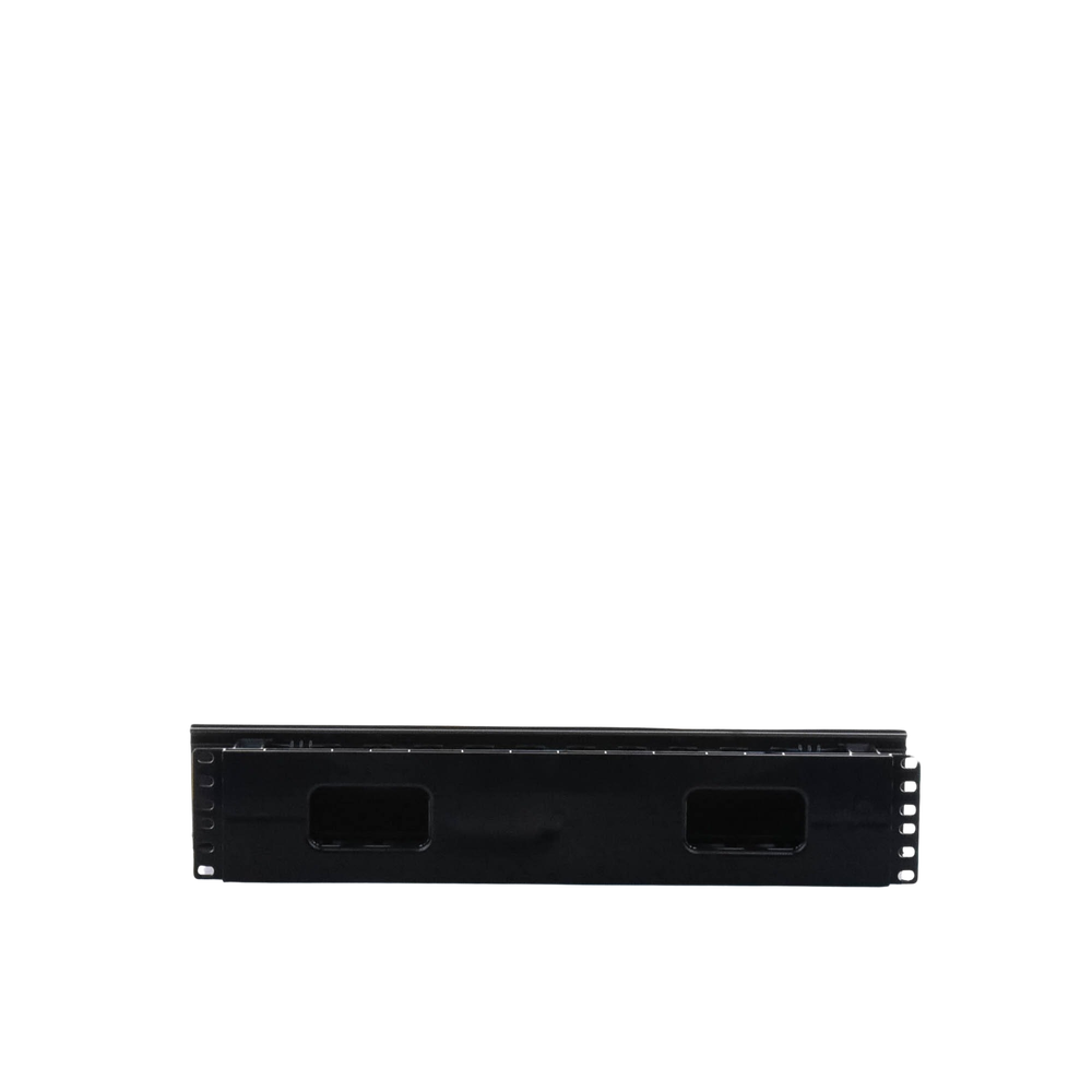 Organizador de Cables Horizontal PatchLink, Sencillo (Solo Frontal), Con Tapa Extendida, Para Rack de 19in, 2UR