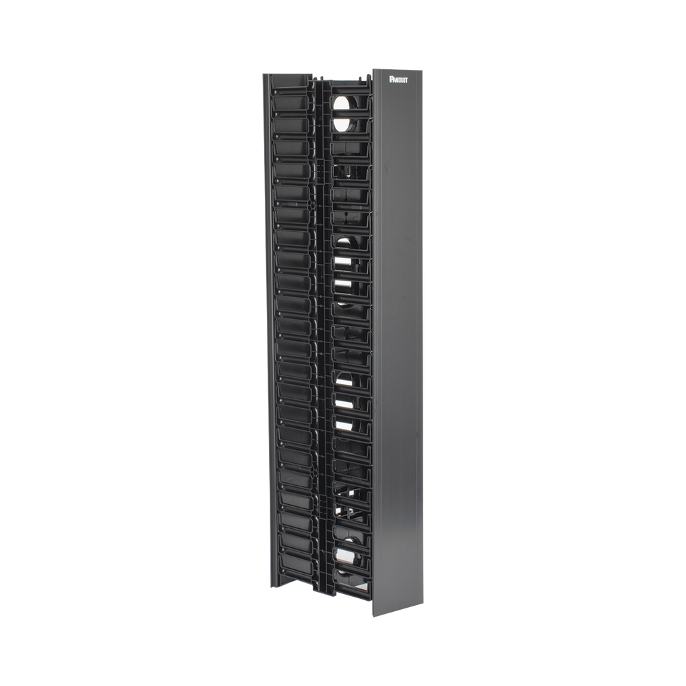 Organizador Vertical NetRunner, Doble (Frontal y Posterior), de 22.5 UR, 4.9in de Ancho, Color Negro