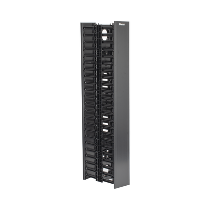 Organizador Vertical NetRunner, Doble (Frontal y Posterior), de 22.5 UR, 4.9in de Ancho, Color Negro
