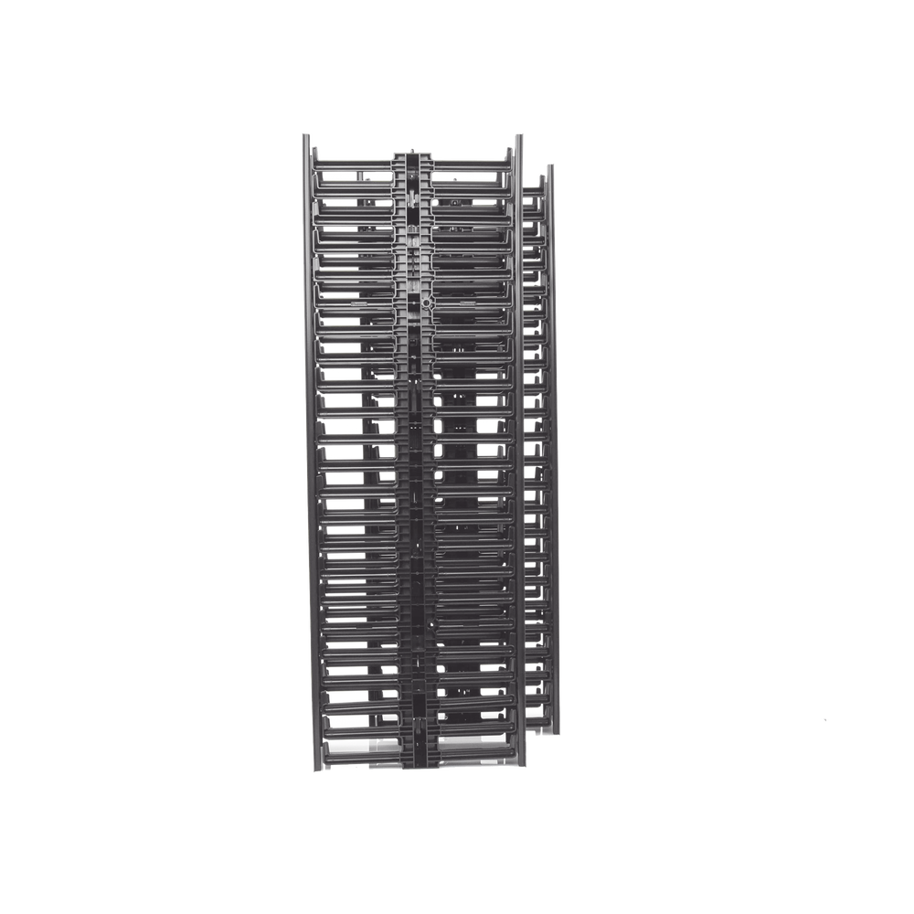 Organizador Vertical NetRunner, Doble (Frontal y Posterior), para Rack Abierto de 45 Unidades, 6.7in de Ancho, Color Negro
