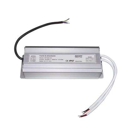 Fuente 12 V / 10 Amperes | Waterproof | Intemperie grado IP67