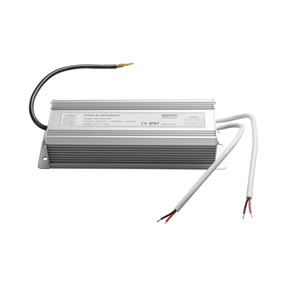 Fuente 12 V / 10 Amperes | Waterproof | Intemperie grado IP67