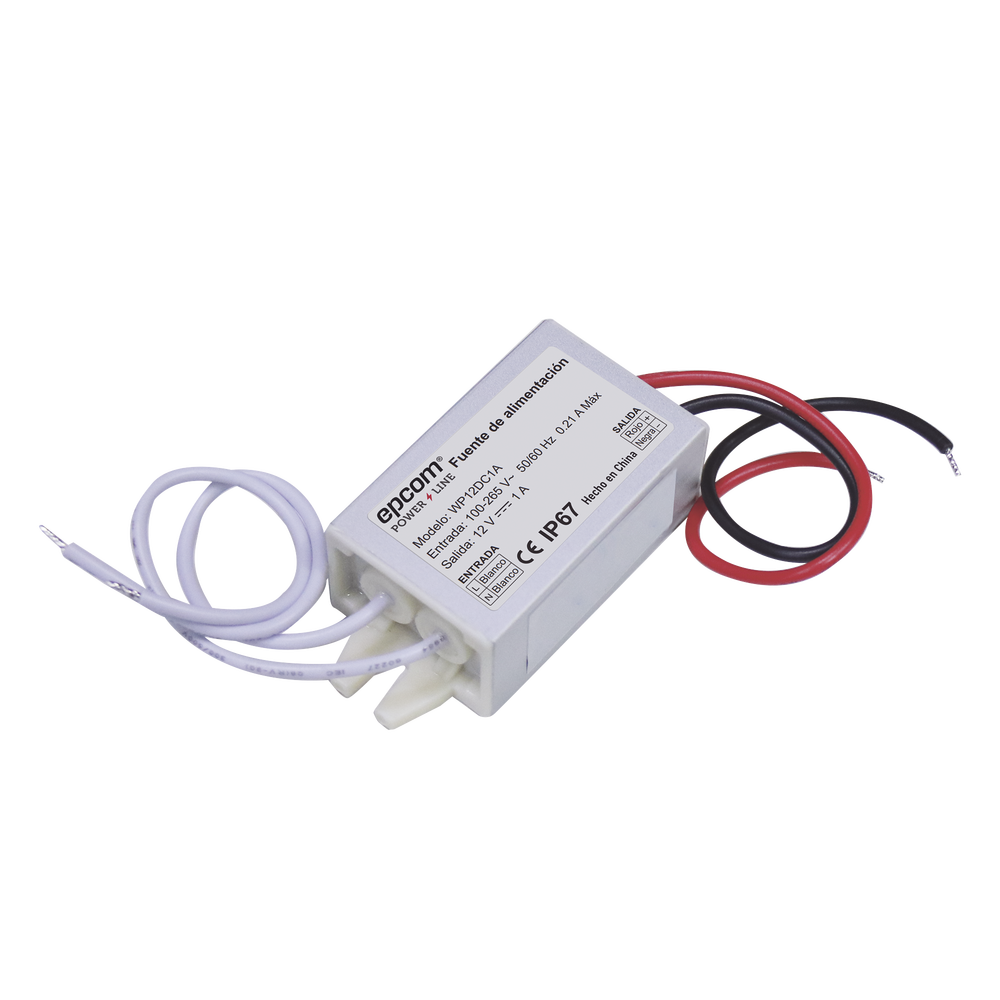 Fuente 12 V  |  1 Amper  |  Waterproof  | Intemperie grado IP67