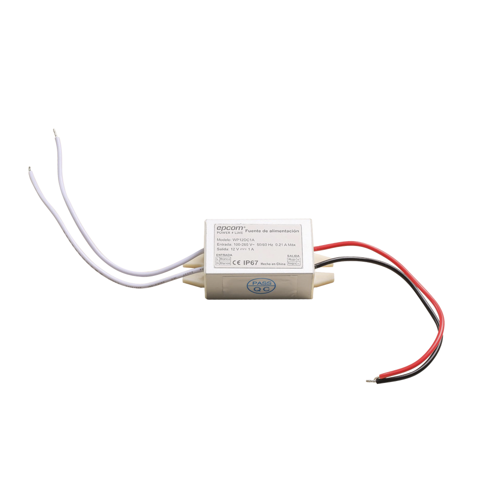 Fuente 12 V  |  1 Amper  |  Waterproof  | Intemperie grado IP67