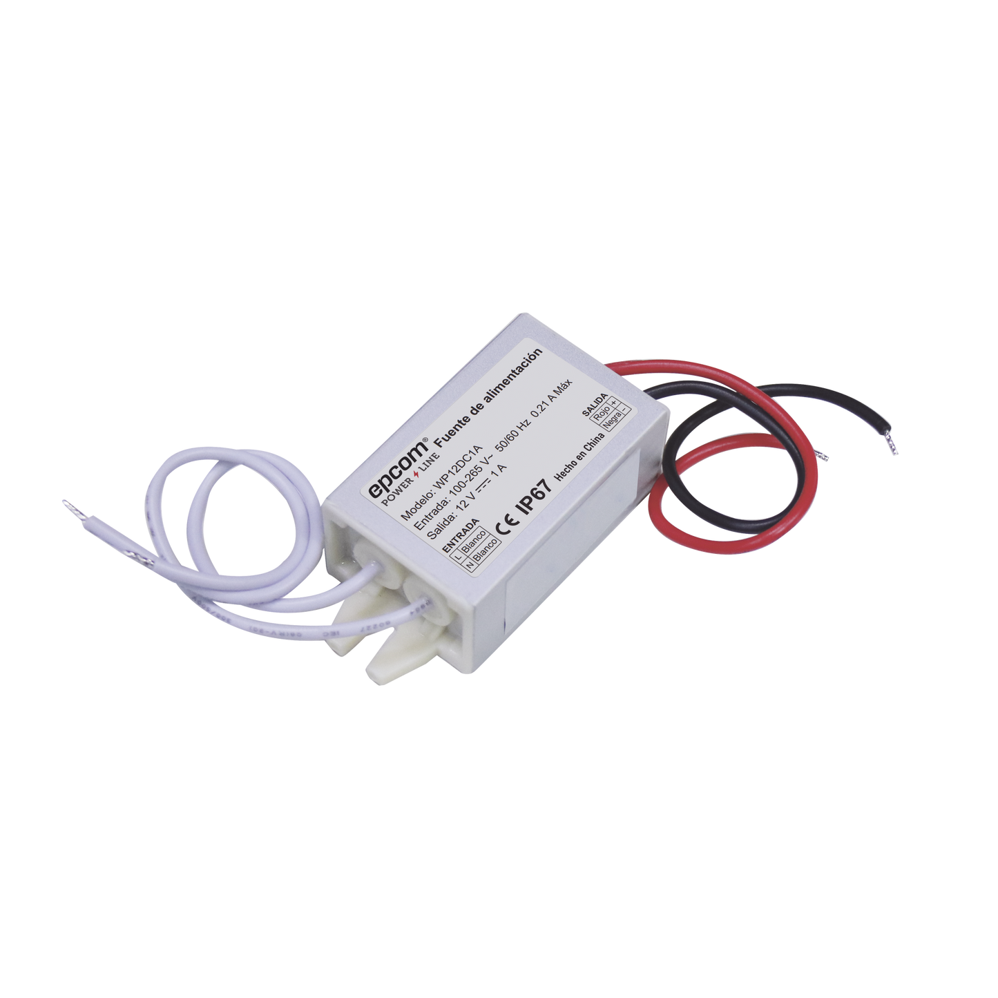 Fuente 12 V  |  1 Amper  |  Waterproof  | Intemperie grado IP67