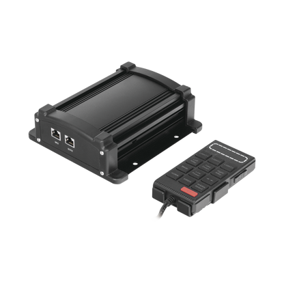 Sirena Vehicular de 100W de Potencia Con Controlador Unimando, Micrófono, Control de Tonos y Patrones de destello de Barras de Luces Serie X67 / X75