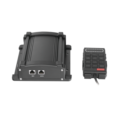 Sirena Vehicular de 100W de Potencia Con Controlador Unimando, Micrófono, Control de Tonos y Patrones de destello de Barras de Luces Serie X67 / X75
