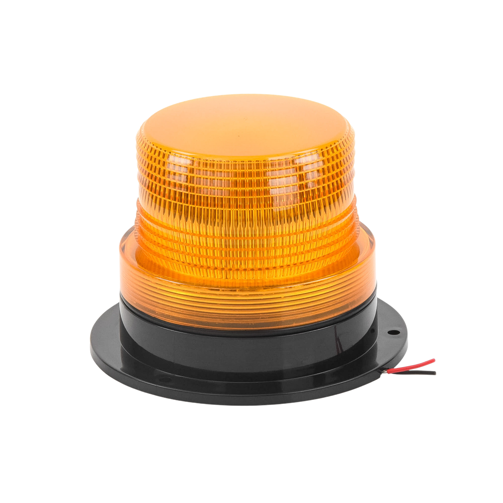 Burbuja brillante  de Larga Vida Útil con 8 LEDs, color ámbar, domo ámbar, 12Vcd