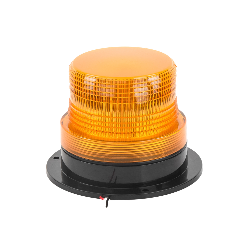 Burbuja brillante  de Larga Vida Útil con 8 LEDs, color ámbar, domo ámbar, 12Vcd
