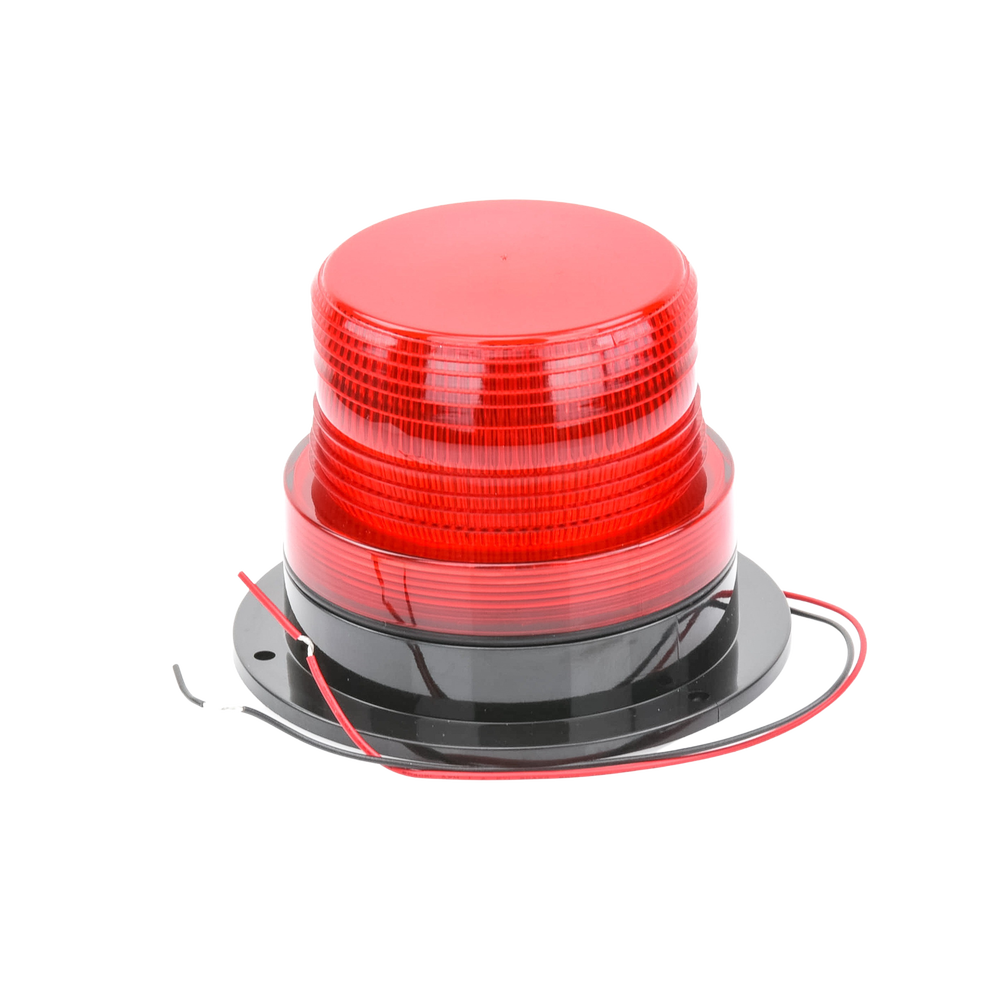 Burbuja Brillante de Larga Vida Útil, con 8 LEDs Color Rojo, Domo Rojo, 12Vcd