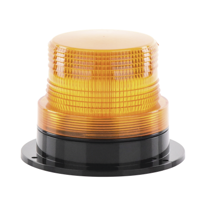 Burbuja Brillante de Larga Vida Útil, con 8 LEDs Color Ambar, Domo Ambar, 110 Vca