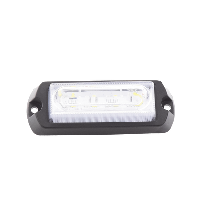 Luz Auxiliar Ultra Brillante de 8 LED, color Ámbar / Claro , con mica transparente.