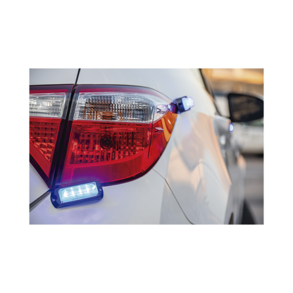 Luz Auxiliar Ultra Brillante X13 de 4 LEDs, Color Azul, con mica transparente