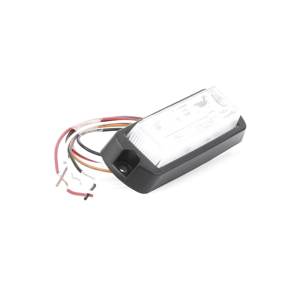 Luz Auxiliar Ultra Brillante de 8 LED's en color Rojo/Claro con mica transparente