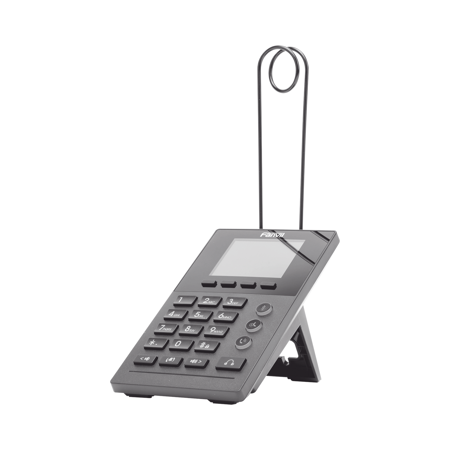 Teléfono IP para Call Center para 2 lineas SIP con soporte para diadema, pantalla LCD de 2.8 pulgadas a color, PoE