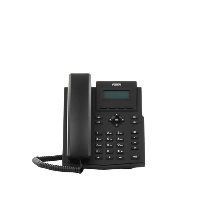 Teléfono IP / 2 Líneas SIP / Pantalla LCD 2.3" 132x64 / Audio HD G.722 y Opus / Conferencia 6 Vías / PoE 802.3af / Puertos Ethernet Duales 10/100 / Soporte EHS