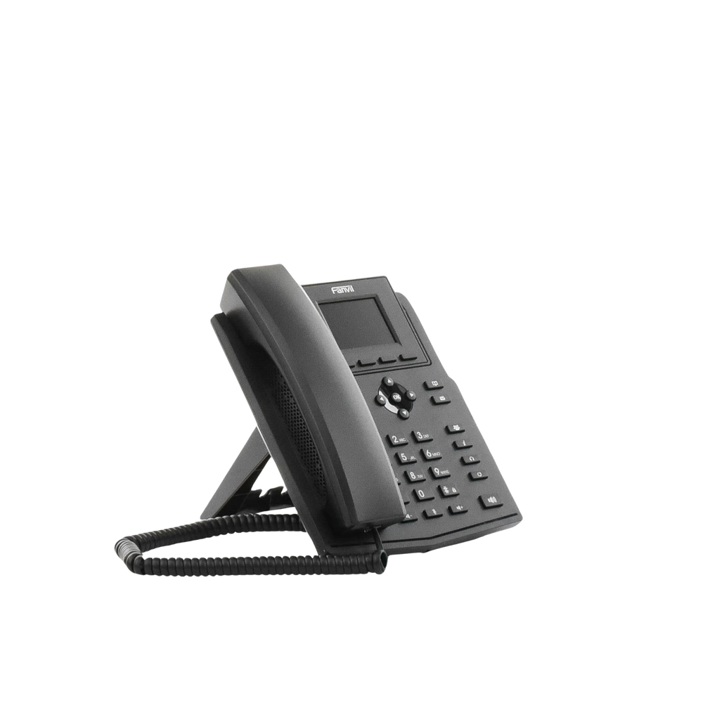 Teléfono IP empresarial para 4 líneas SIP con pantalla LCD de 2.4 pulgadas a color, Opus y conferencia de 3 vías, PoE.