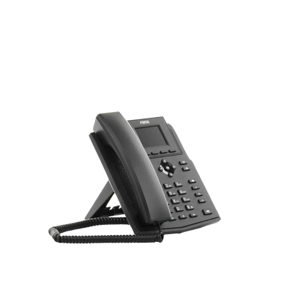Teléfono IP empresarial para 4 líneas SIP con pantalla LCD de 2.4 pulgadas a color, Opus y conferencia de 3 vías, PoE.