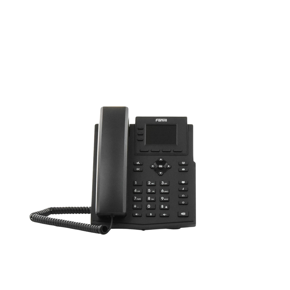 Teléfono IP empresarial para 4 líneas SIP con pantalla LCD de 2.4 pulgadas a color, Opus y conferencia de 3 vías, PoE.