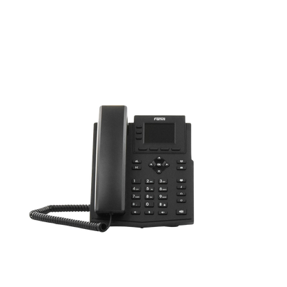 Teléfono IP empresarial para 4 líneas SIP con pantalla LCD de 2.4 pulgadas a color, Opus y conferencia de 3 vías, PoE.