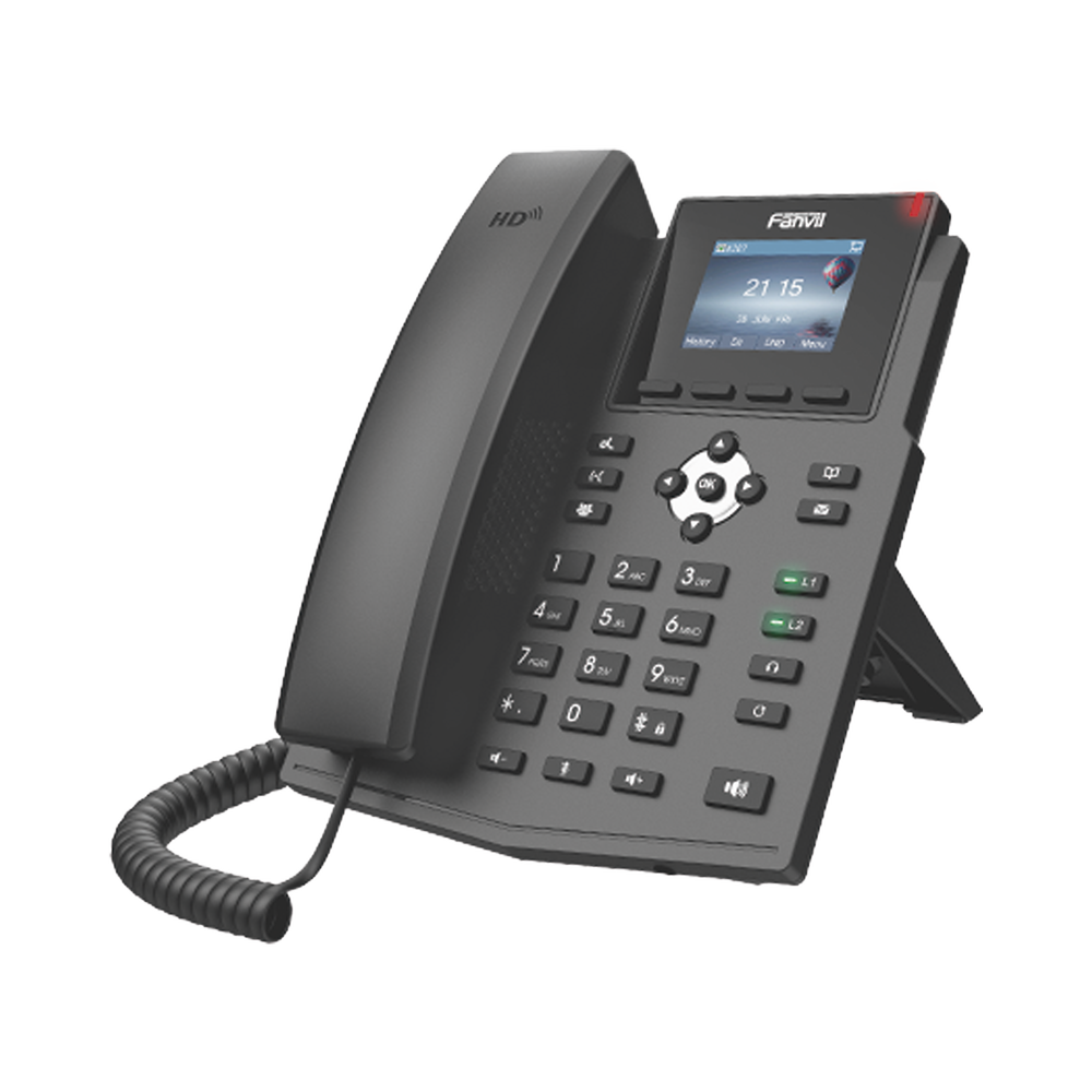 Teléfono IP / 4 Líneas SIP / Pantalla LCD Color 2.4" / Audio HD G.722 y Opus / Conferencia 3 Vías / PoE 802.3af / OpenVPN / Soporte EHS