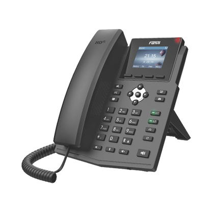 Teléfono IP / 4 Líneas SIP / Pantalla LCD Color 2.4" / Audio HD G.722 y Opus / Conferencia 3 Vías / PoE 802.3af / OpenVPN / Soporte EHS