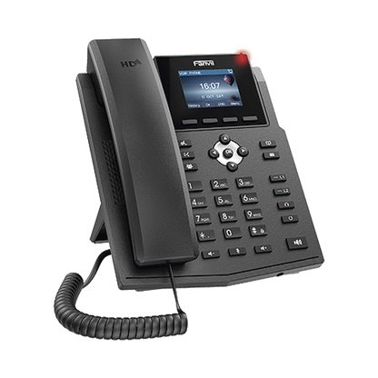 Teléfono IP / 4 Líneas SIP / Pantalla LCD Color 2.4" / Audio HD G.722 y Opus / Conferencia 3 Vías / PoE 802.3af / OpenVPN / Soporte EHS