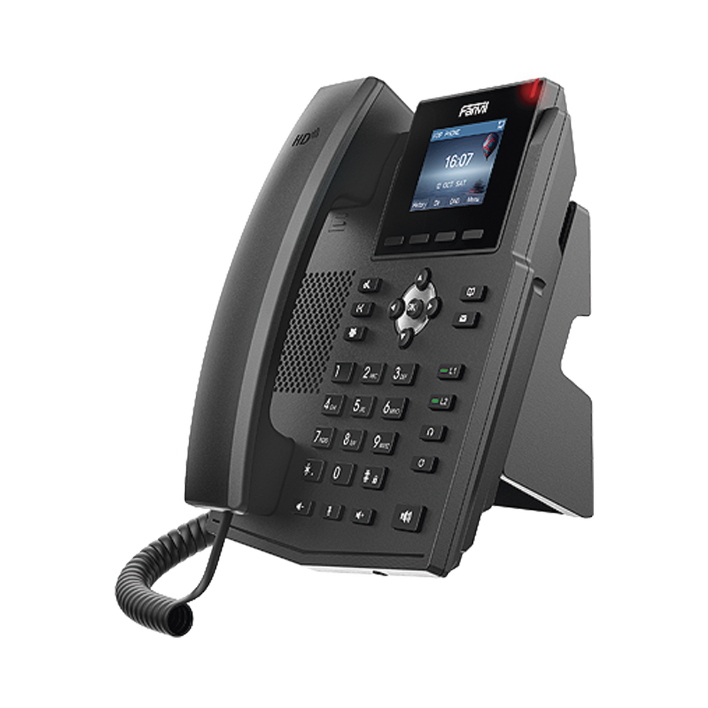 Teléfono IP / 4 Líneas SIP / Pantalla LCD Color 2.4" / Audio HD G.722 y Opus / Conferencia 3 Vías / PoE 802.3af / OpenVPN / Soporte EHS