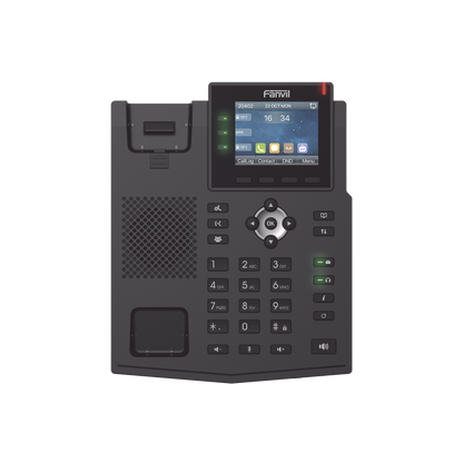 Teléfono IP / 6 Líneas SIP / Pantalla LCD a Color 2.8" / Audio HD G.722 y Opus / Conferencia 3 Vías / Puertos Gigabit / PoE 802.3af / OpenVPN / IPv6