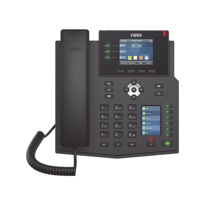 Teléfono IP Empresarial con Estándares Europeos, 12 lineas SIP con pantalla a color, 30 teclas DSS/BLF, puertos Gigabit, IPv6, Opus , PoE/DC