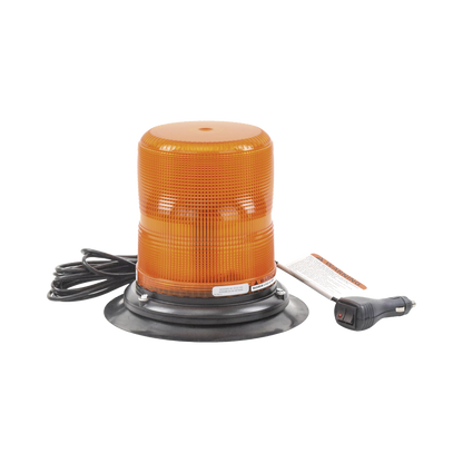 Baliza LED color ámbar con montaje magnético de succión DE 7" de altura