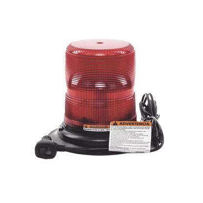 Baliza LED color rojo con montaje magnético de succión de 7" de altura