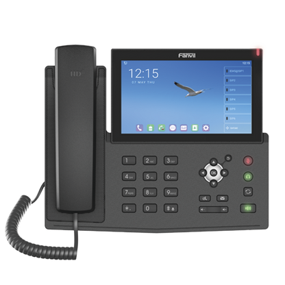 Teléfono IP  Android Empresarial para 20 lineas SIP, pantalla táctil, Wi-Fi y Bluetooth, PoE, hasta 112 botones DSS, puertos Gigabit, soporta recepción de video.