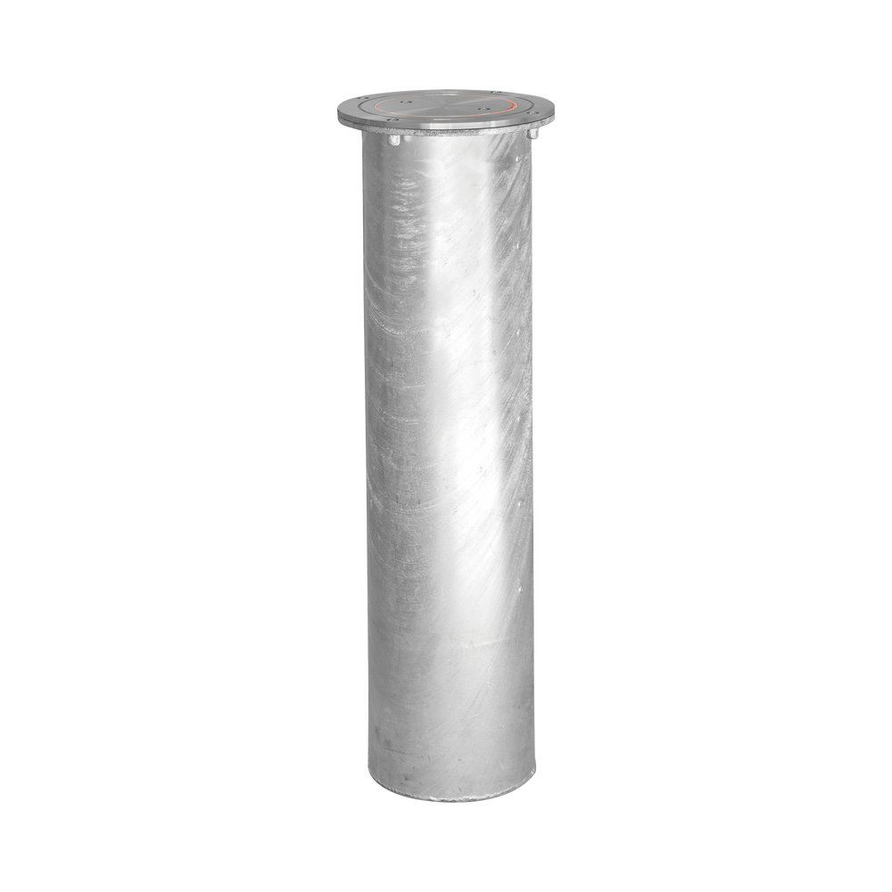 Bolardo Hidráulico Antiembestida 220 mm × 600 mm / Acero Inoxidable 304 / 200,000 J de Resistencia al Impacto / Bomba Hidráulica Integrada / Ciclo de 4 seg / 100 Ciclos por Hora