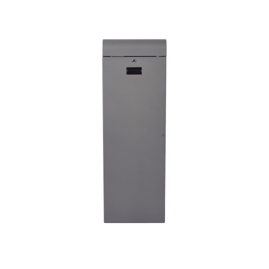 Barrera vehicular izquierda / Soporta brazo de hasta 3 m / Apertura en 1.5 s /Final de carrera ajustable por programación / Movimiento fluido / Diseño elegante color gris
