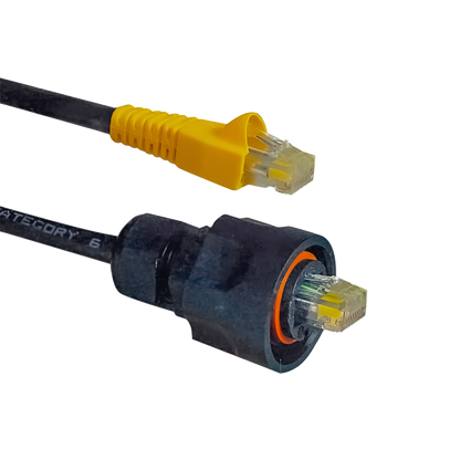Patch Cord Industrial Ruggedized a Plug Modular, Cat6, de 0.91 Metros (3 Pies), Color Negro