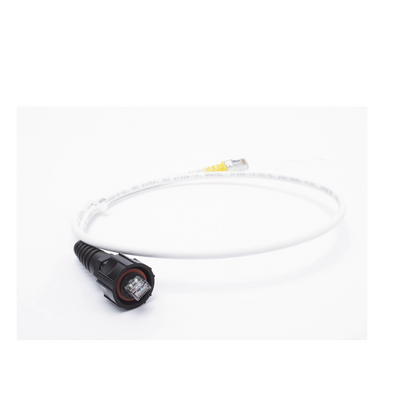 Patch Cord Reforzado Industrial (Ruggedized), Cat6A Blindado S/FTP, CM/LS0H, 0.91 Metros (3 Pies)