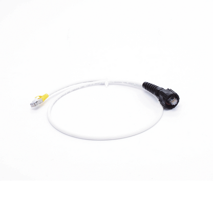 (XC6A-S10-B05) Patch Cord RJ45 Cat6A S/FTP T568A/B CM/LS0H1 Blanco Amarillo 3.05 Metros (10 Pies)