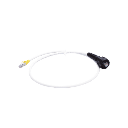 (XC6A-S10-B05) Patch Cord RJ45 Cat6A S/FTP T568A/B CM/LS0H1 Blanco Amarillo 3.05 Metros (10 Pies)