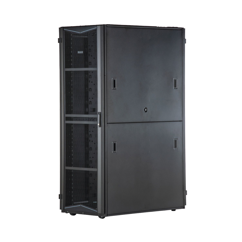 Gabinete FlexFusion para Centros de Datos, 45 UR, 700 mm de Ancho, 1070 mm de Profundidad, Sin Paneles Laterales, Fabricado en Acero, Color Negro