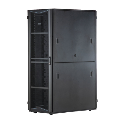 Gabinete FlexFusion para Centros de Datos, 45 UR, 700 mm de Ancho, 1070 mm de Profundidad, Sin Paneles Laterales, Fabricado en Acero, Color Negro