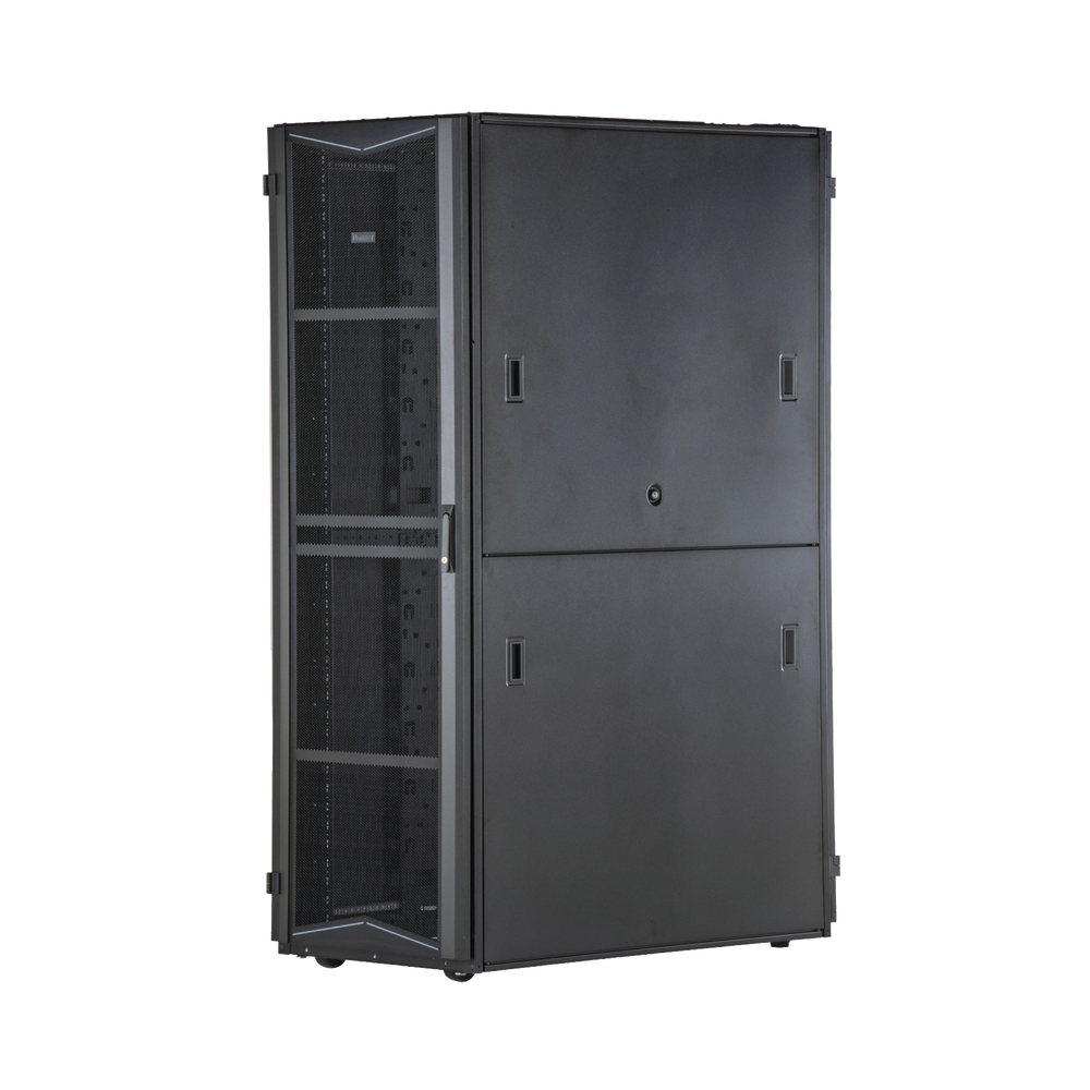 Gabinete FlexFusion para Centros de Datos, 45 UR, 800 mm de Ancho, 1200 mm de Profundidad, Fabricado en Acero, Color Negro
