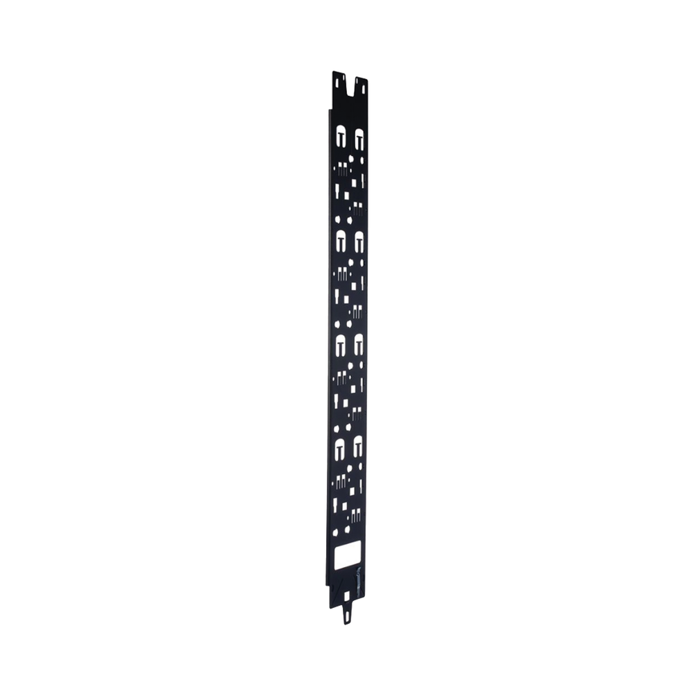 Panel Administrador de Cables Vertical para Gabinete FlexFusion™ de 42RU, Acepta Anillos en D, Anillos S1DR, S2DR y L; S1LR, S2LR, Color Negro