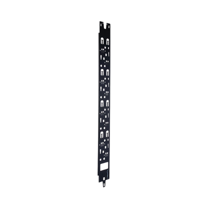 Panel Administrador de Cables Vertical para Gabinete FlexFusion™ de 42RU, Acepta Anillos en D, Anillos S1DR, S2DR y L; S1LR, S2LR, Color Negro
