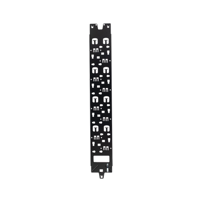 Panel Administrador de Cables Vertical para Gabinete FlexFusion™ de 42RU, Acepta Anillos en D, Anillos S1DR, S2DR y L; S1LR, S2LR, Color Negro