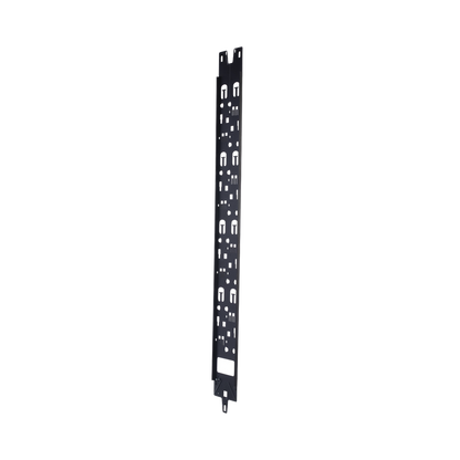 Panel Administrador de Cables Vertical para Gabinete FlexFusion™ de 45RU, Acepta Anillos en D, Anillos S1DR, S2DR y L; S1LR, S2LR, Color Negro