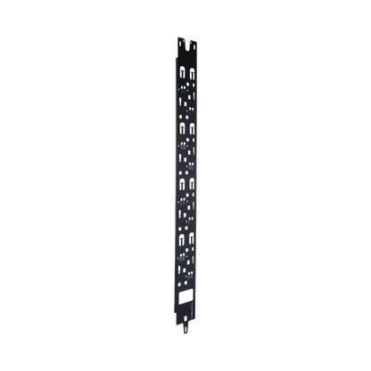 Panel Administrador de Cables Vertical para Gabinete FlexFusion™ de 45RU, Acepta Anillos en D, Anillos S1DR, S2DR y L; S1LR, S2LR, Color Negro