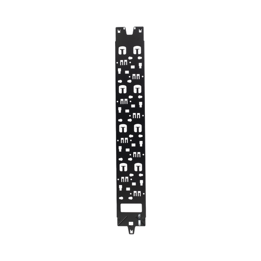 Panel Administrador de Cables Vertical para Gabinete FlexFusionâ„¢ de 45RU, Acepta Anillos en D, Anillos S1DR, S2DR y L; S1LR, S2LR, Color Negro