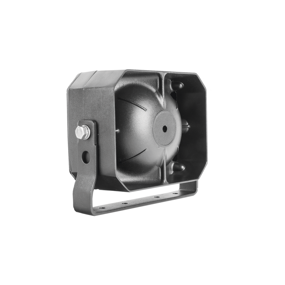 Bocina Compacta de uso rudo, 100 Watts de Potencia, Ideal para vehículos de encubierto, 8 Ohms de Impedancia
